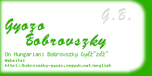 gyozo bobrovszky business card